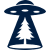 Ufo Entfuehrung Wald Icon