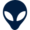Alien Kopf Silhouette Icon