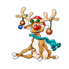 Rudolph Rentier mit Schal Weihnachtsdesign