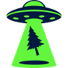Ufo Entfuehrung Wald Logo