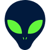 Alien Gesicht Gruen Grafik
