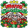 Raccoons Christmas Cheer Trio