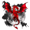 Fantasy Drache Vollmond – Aesthetic Bookish Art