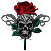 Vampire Romance Gothic Rose - Skull Shirt