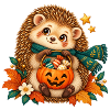 Igel-Herbst-Kürbis Halloween