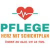 Pflege – Herz mit Schichtplan