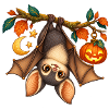 Sternenklare Halloween-Fledermaus