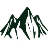 Dunkle Bergsilhouette in Grün