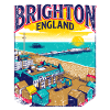 City Retro Brighton England Seaside Coastal