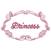 Rosa Prinzessin Schnörkelrahmen
