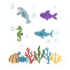 Seekuh Unterwasser Kinder Fisch Seepferdchen