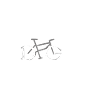 Radfahrer-Logo mit Fahrrad-Silhouette