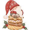 Schlafender Wichtel auf Weihnachtsplätzchen