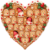Lebkuchenherz Adventskalender mit Wichteln 