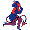 Crimson Devil Pinup