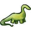 Salbeigrüner Aquarell-Dino