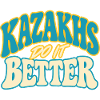 Kasachen Stolz mit Kulturmotiv