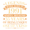 Jahrgang 1991 Simply Awesome 35th Birthday