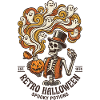 Retro Halloween Skelett-Gruseltränke