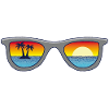 Sonnenbrille und Paradies