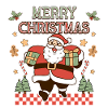 Merry Christmas Weihnachtsmann Retro Geschenk
