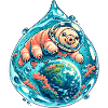 Kleine Tardigrade Kosmische Reise
