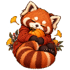 Sleepy Red Panda Kürbis