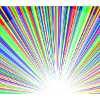 Leuchtendes Regenbogen-Sonnenstrahlmuster