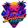 Insel Neon Retro Sunset