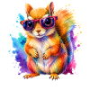 Süßes Eichhörnchen mit Sonnenbrille