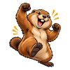Cartoon springendes Eichhörnchen