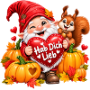 Herbstgnom Hab Dich Lieb
