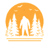 Bigfoot Moon Forest Night Silhouette