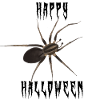 Happy Halloween Spinne - Gruselschrift