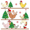 Weihnachten Hühnerstall Hühner