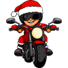 Motorradfahrer Weihnachten