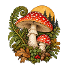 Fliegenpilz im Märchenwald