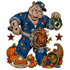 Thanksgiving Nilpferd-Mechaniker mit