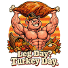 Thanksgiving Bodybuilder-Schwein Truthahn Spruch