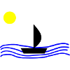 Mit dem Boot auf dem Meer