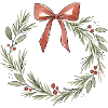 Sanfte rosa Schleife Weihnachtskranz
