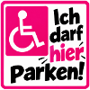 Ich darf hier Parken Sign