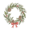 Rustikale Weihnachtskranz mit Tannenzapfen