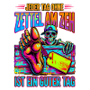 Neon Skelett Zeh Zettel