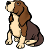 Beagle-Porträt in warmen Tönen
