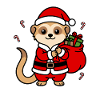 Niedliche Kawaii-Erdmännchen Weihnachtsgeschenkkunst