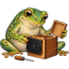Frosch baut eine Lochkamera