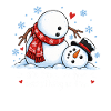 Lustiger Schneemann Frohe Weihnachten Winter-Schnee