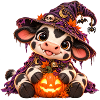 Niedliche Halloween-Kuh