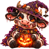 Gruselige Halloween-Kuh